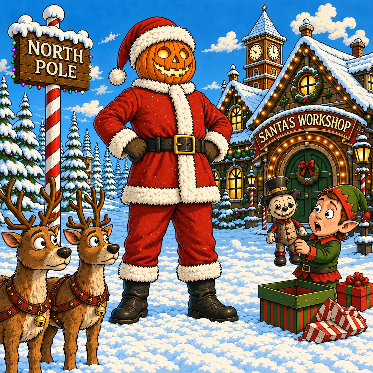 The Pumpkinmaster at the North Pole for How the Pumpkinmaster Stole Christmas
